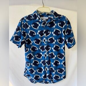 Old Navy Short Sleeve Button Down Tropical Fish Shirt Small